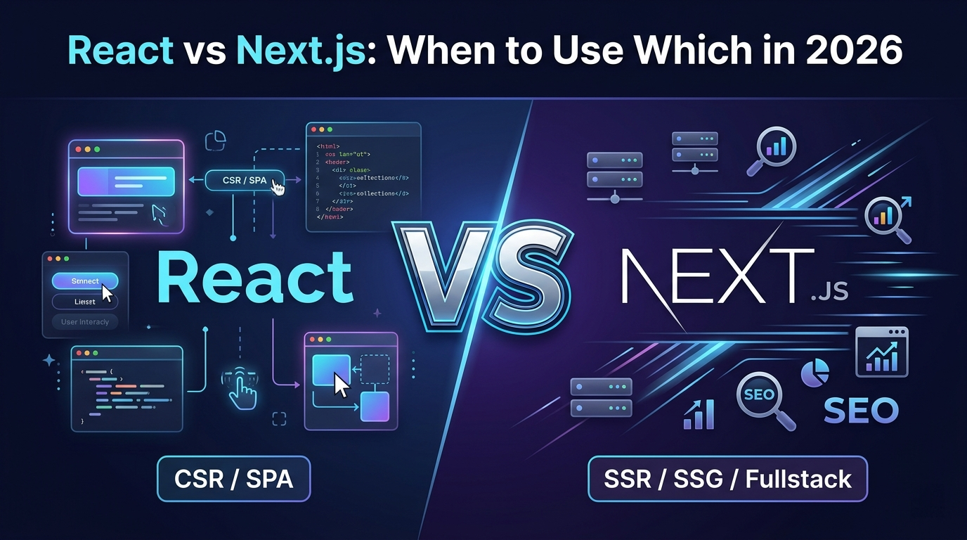 React vs Next.js: When to Use Which in 2026